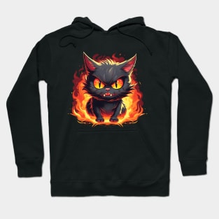 kawai angry cat Hoodie